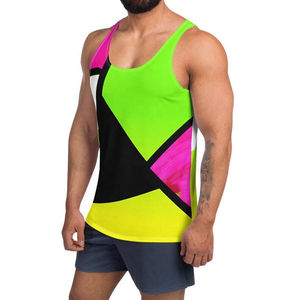 Camiseta sin Mangas para Hombre, para Fisicoculturismo, Mezcla de Algodón, Chaleco Deportivo Ligero, Camiseta de Verano para Playa, Antiencogimiento, Bordada - Product Image 3