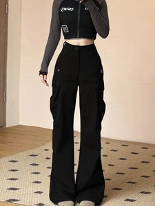 Pantalon Tech de jogging décontracté pour femme Pantalon taille basse solide Pantalon baggy à jambe large Streetwear Pantalon de survêtement oversize - Product Image 4