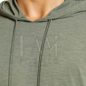 Best Selling Eco-Friendly Slim Fit Men's Pullover Hoodie <b>Snap</b> <b>Fastener</b> Customizable Size 100% Cotton Plain Design Winter Made - Product Image 4