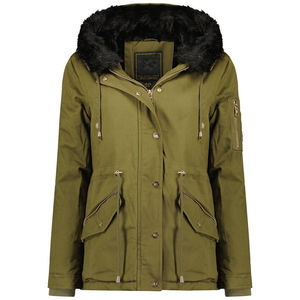 Chaqueta Parka de Invierno con Capucha y Logotipo Personalizado para Mujer, Servicio OEM, Impermeable, Cortavientos, con Capucha Desmontable - Product Image 1