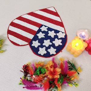 <b>Beaded</b> <b>Placemat</b> Handmade Round Charger for Luxury Dining & Holiday Decor Unique Piece Handmade <b>Beaded</b>, <b>Placemat</b>, Housewarming - Product Image 6