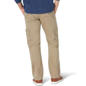 Pantalon en toile pour homme, coupe droite, taille élastique, personnalisable, léger, coton et polyester, design décontracté, personnalisable - Product Image 3