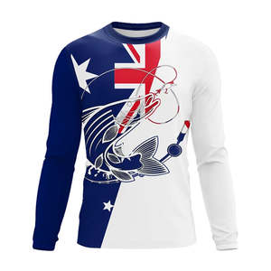 Custom Upf50 + Protección solar Absorbe la humedad Poliéster Spandex Ropa de pesca Hombres Sublimación de manga larga Uv Pesca Camisas - Product Image 3