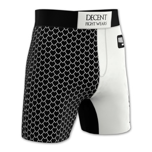 Men's Two-Tone Side Curved MMA Shorts 100% Cotton High Street Style with Zipper Pockets - Product Image 5