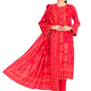 Stitched Unstitched Branded Linen Suits For Women Winter Collection 2023 Design Women 3 Pcs Suit