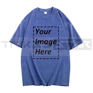 Heavy 220g Oversized Knitted 100% Cotton Washed Solid Eco-Friendly <b>T</b>-<b>Shirt</b> <b>Men</b> Women Street Hip Hop Punk Harajuku Casual - Product Image 3