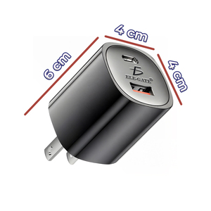 Caricabatterie Rapido Dual-Interface USB-A USB-C 5V Certificato RoHS FCC con Sorgente Luminosa LED Compatibile con Prese US UK AU EU per Computer - Product Image 4