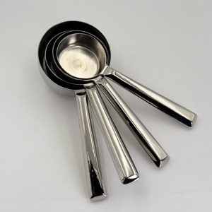 4-Piece Stainless Steel <b>Measuring</b> <b>Cups</b> and Spoons <b>Set</b> with Stainless Steel Handle Detachable Baking <b>Measuring</b> Tools - Product Image 3