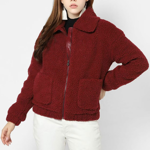 2025 nouveauté personnalisé Sherpa moelleux polaire à capuche poids lourd fourrure épaisse sweats à capuche zippés pour femmes sweats à capuche Sherpa - Product Image 1