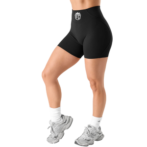 Shorts de sport pour femmes, sans couture, taille haute, contrôle du ventre, entraînement physique, yoga, course à pied - Product Image 4