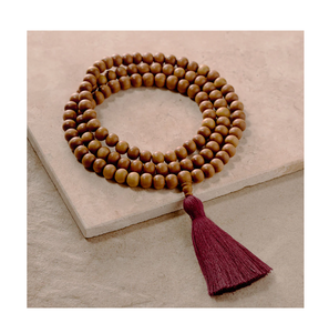 Collar de cuentas de madera Mala profesional personalizado collar de madera sin terminar Mala joyería de moda precio más bajo - Product Image 5