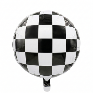 Noir Blanc Numéro Guirlande Feuille Ballon 45cm Épais Joyeux Anniversaire Décorations De Fête Imprimé Graphiques Fête Amour - Product Image 1