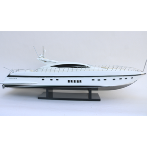 Mangusta 108 Modèle de bateau en bois de haute qualité Décor nautique Artisanat peint Décoration intérieure Boîte élégante en bois incluse - Product Image 5