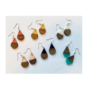 Handmade Wooden Resin <b>Cuff</b> <b>Earrings</b> by Indian Manufacturer Add Beauty to Your Fashion & Jewelry Collection - Product Image 1