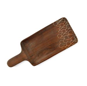 Plato de servicio de madera más vendido de lujo con asa, lo mejor para restaurante, Hotel, Fiesta en casa - Product Image 6
