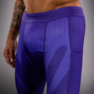 Pantalones de Compresión Deportivos Unisex Color Morado para MMA, Grappling, BJJ, Boxeo, Muay Thai, Transpirables y de Secado Rápido, Spandex/Poliéster - Product Image 2