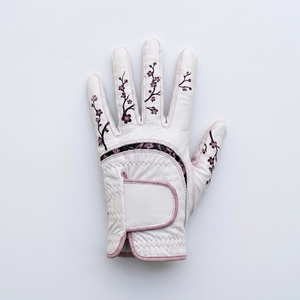 Guante de Golf Unisex de Piel de Cabretta de Indonesia para Mano Izquierda, Suave, Cómodo, Transpirable, Anti-UV, con Aberturas para los Dedos, Diseño Floral - Product Image 1