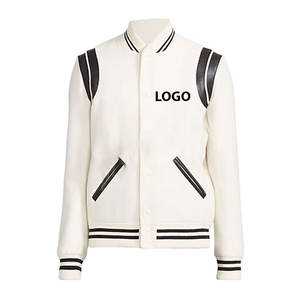 Chaqueta universitaria de lana de secado rápido con logotipo personalizado frontal largo para hombre con estilo de calle alta lista para invierno - Product Image 5