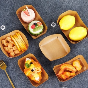 Vasos de papel desechables y reciclables para papas fritas, cajas de embalaje para pollo frito, cajas de comida para llevar gruesas, bandeja de papel - Product Image 1