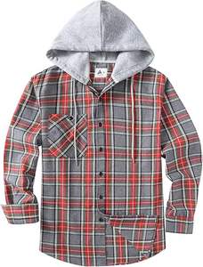 Camisa de Franela con Capucha y Diseño de Logotipo Personalizado 2026 para Hombre, Camisas a Cuadros, Sudadera con Capucha de Manga Larga, Chaqueta con Botones, Camisa de Hombre - Product Image 6