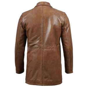 Manteau en cuir pour hommes à prix bas quantité minimale de commande bon marché Prix de vente entier Manteau en cuir de qualité supérieure bon matériau - Product Image 2