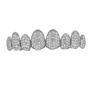 Elegant Luxury 925 Silver Moissanite Diamond Grills High Shine Hip Hop <b>Teeth</b> Jewelry with Trendy Style Gift for Men and Women - Product Image 2