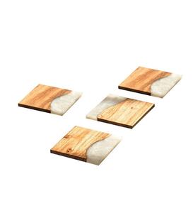 High Quality Selling Wood Resin coaster set <b>Dinner</b> Ware Set Tea Coffee Glass Coaster <b>Mats</b> & Pads for Bulk Stone Coasters - Product Image 1