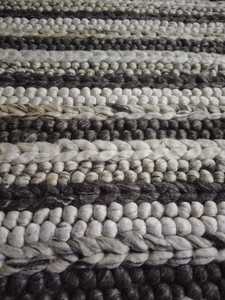 พรมขนสัตว์นิวซีแลนด์และผ้าฝ้ายคุณภาพสูง งานแฮนด์เมด ลายสัมผัสแบบนามธรรม ขนสั้น - Product Image 2