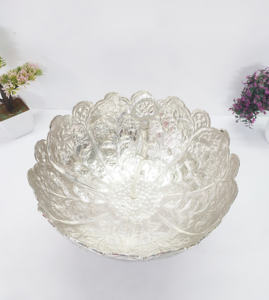 แท่นวางโชว์ชามผลไม้แฟนซีแผ่นอลูมิเนียมนิกเกิล100% ดีที่สุดจากผู้ผลิตอินเดีย - Product Image 5