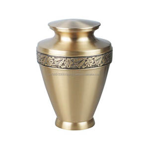 Urnas de cremación al por mayor grabadas en latón para cenizas humanas y mascotas, urnas de cremación de latón personalizadas para cenizas de adultos y urnas de recuerdo - Product Image 1