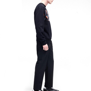 Ensemble de survêtements de sport à manches longues décontractés de qualité supérieure personnalisés survêtements en coton à capuche conception de haut à motif solide - Product Image 3