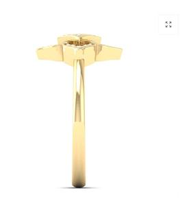 Bague de fiançailles personnalisée en or jaune 14 carats avec pavé pour bague CVD personnalisée en diamant taillé rond certifié VVS de laboratoire GIA - Product Image 4