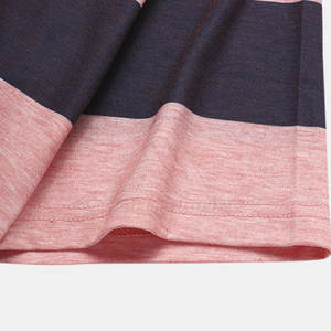 เสื้อยืดคอกลมทรงสลิมฟิตเสื้อยืดแฟชั่นสีต่างกัน - Product Image 5