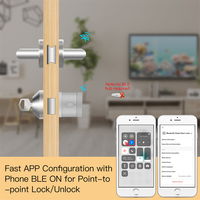 Serrure intelligente sans fil Tuya de style Nuki, facile à installer, avec contrôle par application Cloud et déverrouillage par mot de passe, pour portes en bois