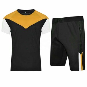 Nueva Llegada Contraste Color Verano Streetwear Ropa Deportiva Ropa de Hombre Tallas Grandes Conjuntos de Hombre Nuevo Diseño de Moda Precio Barato - Product Image 4