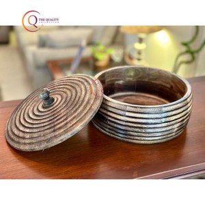 Ensemble de casseroles en bois de teck de qualité supérieure avec inserts en acier inoxydable pour une cuisson et un service sûrs de la collection Quality - Product Image 2