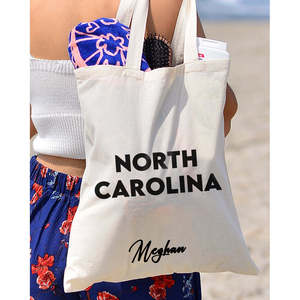 Bolsa de Tela de Algodón con Diseño del Estado de Carolina del Norte - Product Image 3