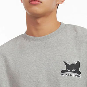 Sudadera Casual Básica de Gran Tamaño con Hombros Caídos para Hombre con Mangas Completas / Diseño de Logotipo Personalizado, Diseño de Cuello Redondo 2026 - Product Image 2