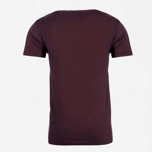 Camiseta de mezcla de algodón con estampado granate Camiseta de cuello redondo ajustada Premium de algodón unisex para hombre - Product Image 2