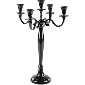 Candelabre décoratif à 5 bras en métal argenté, finition aluminium poli, pour décoration intérieure – Meilleures ventes - Product Image 6