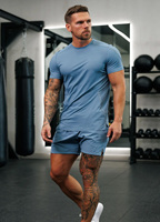 Shorts de sport pour hommes de 6 pouces avec poche zippée, respirant, pour la course à pied, avec doublure en maille intérieure, taille élastique pour l'entraînement physique