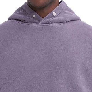 Sudaderas con capucha lavadas con ácido de primera calidad al por mayor Sudadera con capucha con hombros caídos Sudadera con capucha funcional y cremallera de gran tamaño Sudadera con capucha de peso pesado para hombres - Product Image 3