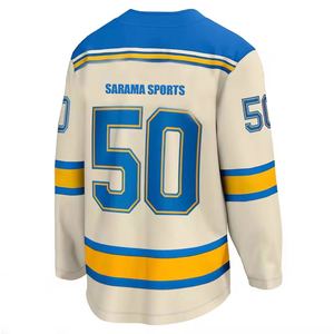 Camiseta de hockey sobre hielo con logotipo personalizado, camiseta de hockey sobre hielo de nuevo diseño de alta calidad, precio razonable, servicio OEM - Product Image 2