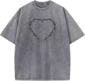 T-shirt ample pour homme, de qualité supérieure, en coton, style streetwear, coupe oversize, résistant au vent, imprimé, 320g, confortable, décontracté, mode moderne - Product Image 5