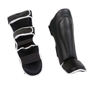 Protège-tibias en cuir de haute qualité pour les arts martiaux mixtes et la boxe Coussinets de protection pour les jambes avec logo OEM personnalisé - Product Image 6