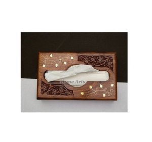 Premium Quality Wooden Napkin <b>Holder</b> Trending Design Rectangle Shape <b>Tissue</b> Paper <b>Box</b> For Kitchenware Use - Product Image 1