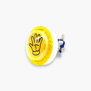 Bouton poussoir d'arcade jaune diamant avec lumière LED 12V et micro-interrupteur à cycle de 10M, livraison gratuite - Product Image 1
