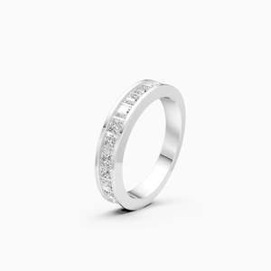 Anillo Elegante con Diamante Cultivado en Laboratorio, Corte Princesa, 1.1 Ct, en Oro Amarillo, Blanco y Rosa de 9K - Product Image 3