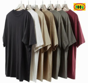 T-shirts à manches courtes en coton noir surdimensionnés à épaules tombantes, style streetwear, impression sérigraphique, provenance du Bangladesh - Product Image 1