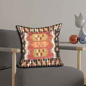 หมอนพิมพ์ลายคิลิมสไตล์วินเทจ ดีไซน์แบบตุรกี ให้ความรู้สึกอบอุ่น ขนาด 8"x8" - 20x20 ซม. - Product Image 3